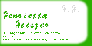 henrietta heiszer business card